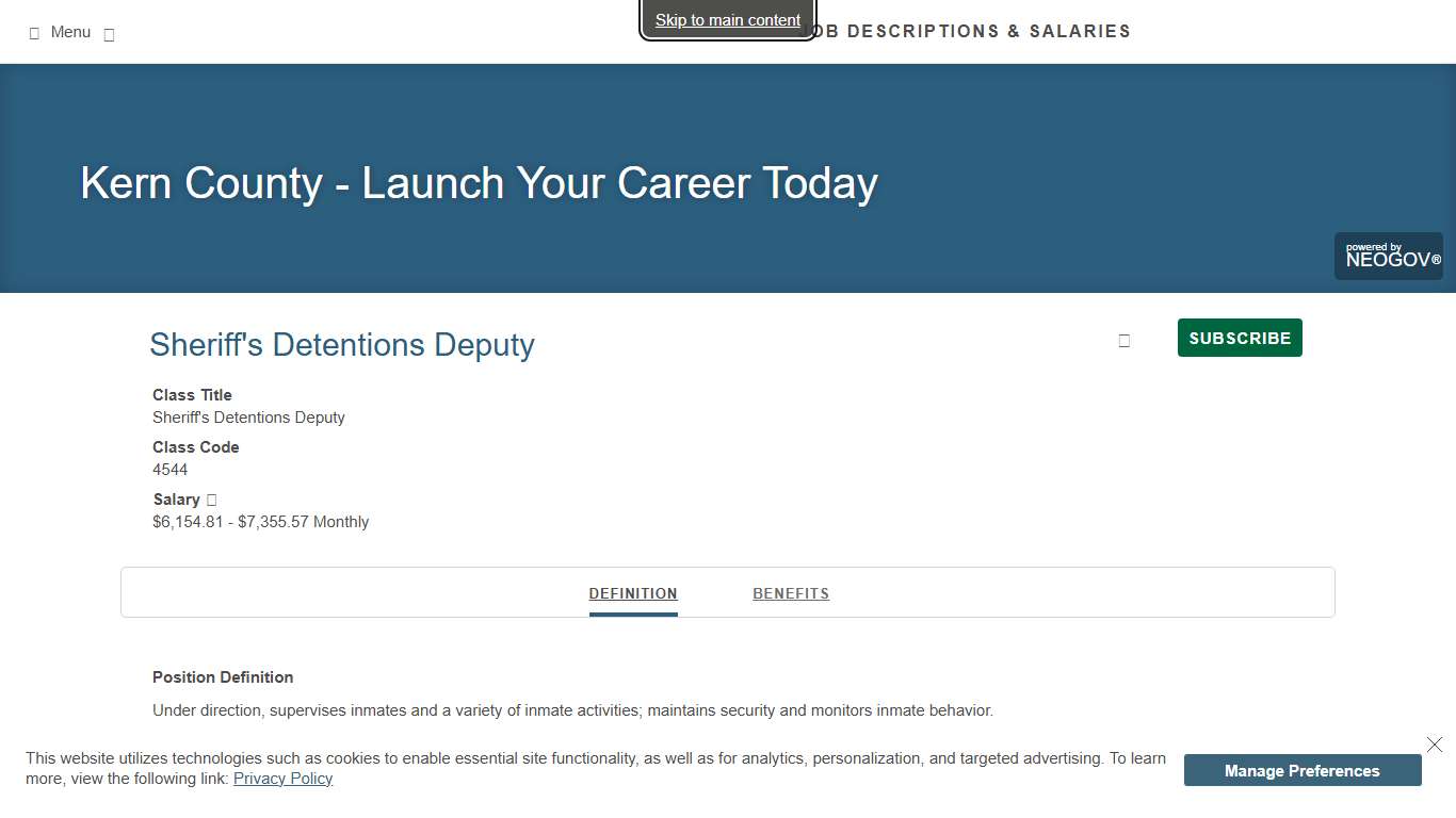 Job Descriptions & Salaries | Kern County - Launch Your Career Today